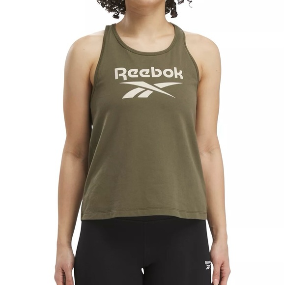 NEW Reebok army green racerback tank top - Picture 1 of 8